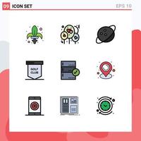 Set of 9 Modern UI Icons Symbols Signs for backup sports planet sport golf Editable Vector Design Elements