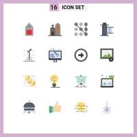Stock Vector Icon Pack of 16 Line Signs and Symbols for reel movie historic film security Editable Pack of Creative Vector Design Elements
