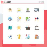 Set of 16 Modern UI Icons Symbols Signs for setting ram business memory tree Editable Pack of Creative Vector Design Elements