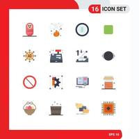 Pictogram Set of 16 Simple Flat Colors of cash advertising submission location submission unchecked Editable Pack of Creative Vector Design Elements