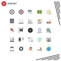 25 Thematic Vector Flat Colors and Editable Symbols of computing investment money flow money Editable Vector Design Elements