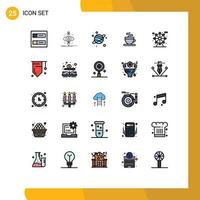 25 Creative Icons Modern Signs and Symbols of badge life astrology city hot Editable Vector Design Elements