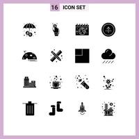 16 Creative Icons Modern Signs and Symbols of ui direction scanning circle day Editable Vector Design Elements