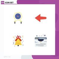 4 Flat Icon concept for Websites Mobile and Apps fast xmas intensity left web Editable Vector Design Elements