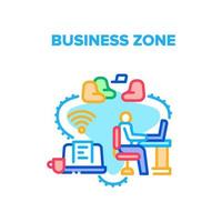 Business Zone Vector Concept Color Illustration