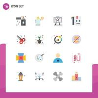 Pack of 16 creative Flat Colors of file develop presentation coding picture Editable Pack of Creative Vector Design Elements