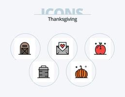 Thanks Giving Line Filled Icon Pack 5 Icon Design. turkey. thanksgiving. light. superstition. thanksgiving vector