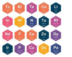 20 Preiodic table of the elements Icon Pack Design vector