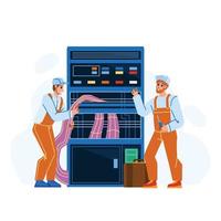 Server Management And Technician Support Vector