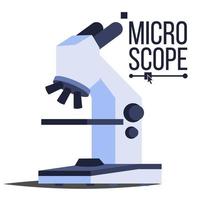 vector de icono de microscopio profesional. símbolo de ciencia de laboratorio. macro. símbolo de investigación de descubrimiento. ilustración aislada