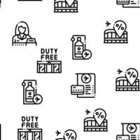 Duty Free Shop Store Seamless Pattern Vector