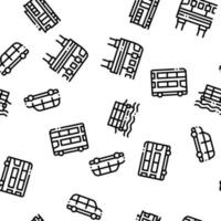 Public Transport Seamless Pattern Vector