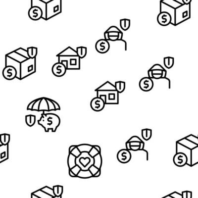 Insurance All-purpose Seamless Pattern Vector