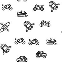 Extreme Sport Activity Seamless Pattern Vector