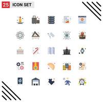 Set of 25 Modern UI Icons Symbols Signs for internet revenue hosting money income Editable Vector Design Elements