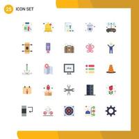 Modern Set of 25 Flat Colors Pictograph of connection router invoice modem sparkling water Editable Vector Design Elements