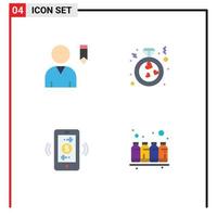 4 Universal Flat Icon Signs Symbols of edit internet of things heart proposal bottle Editable Vector Design Elements