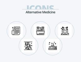 paquete de iconos de línea de medicina alternativa 5 diseño de iconos. gente. naranja. baño. jugo. bebida vector