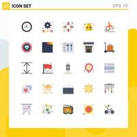 Modern Set of 25 Flat Colors Pictograph of achievements failure support failed business Editable Vector Design Elements