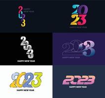 Big Set of 2023 Happy New Year logo text design 2023 number design template vector