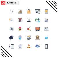 conjunto de 25 iconos de interfaz de usuario modernos signos de símbolos para mártires de concepto de api móvil elementos de diseño vectorial editables de vacaciones api vector