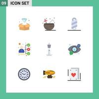 Universal Icon Symbols Group of 9 Modern Flat Colors of building australia double candidate career Editable Vector Design Elements