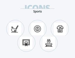 Sports Line Icon Pack 5 Icon Design. finger. wrist. football. hand. player vector