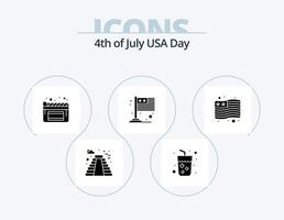 Usa Glyph Icon Pack 5 Icon Design. usa. country. cinema. usa. flag vector