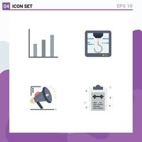 Universal Icon Symbols Group of 4 Modern Flat Icons of finance check printer atoumation mark Editable Vector Design Elements