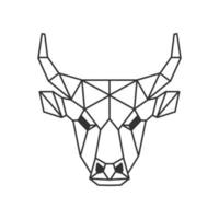 toro lowpoly ilustración vector