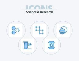 Science Blue Icon Pack 5 Icon Design. science. space. hexagon. science. bound vector
