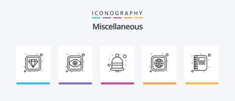 paquete de íconos misceláneos de la línea 5 que incluye desarrollo. enchufar. valor de prima diamante. diseño de iconos creativos vector