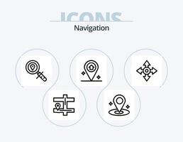 Navigation Line Icon Pack 5 Icon Design. book. museum. search. location. art vector