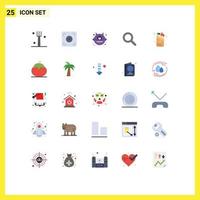 25 Flat Color concept for Websites Mobile and Apps fruit food halloween fast food can Editable Vector Design Elements