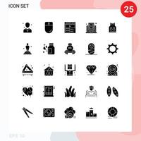 25 Creative Icons Modern Signs and Symbols of youtube online mouse learning website Editable Vector Design Elements