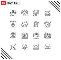 16 Creative Icons Modern Signs and Symbols of halloween spring healthcare sheep easter Editable Vector Design Elements