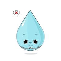 illustration of cartoon water drop vector