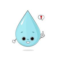 illustration of cartoon water drop vector