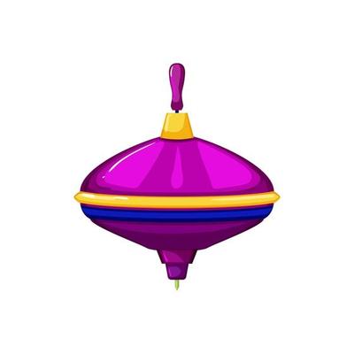 colorful spinning top toy cartoon vector illustration