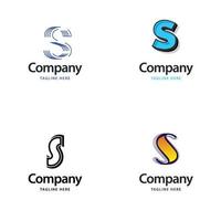 Letter S Big Logo Pack Design Creative Modern logos design for your business vector