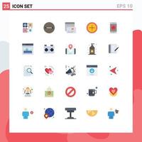 25 Creative Icons Modern Signs and Symbols of page mobile application money mobile user Editable Vector Design Elements