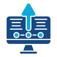 Upgrade Desktop Glyph Two Color Icon vector