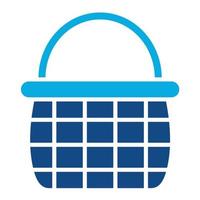 Basket Glyph Two Color Icon vector