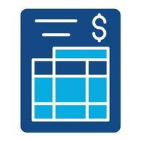 Income Statement Glyph Two Color Icon vector