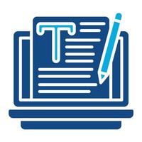Copywriter Glyph Two Color Icon vector