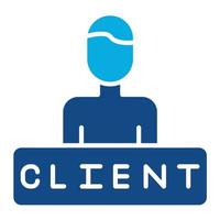 Client Glyph Two Color Icon vector