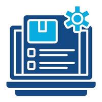 Content Management System Glyph Two Color Icon vector