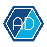 Ad Blocker Glyph Two Color Icon vector