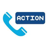 Call To Action Glyph Two Color Icon vector