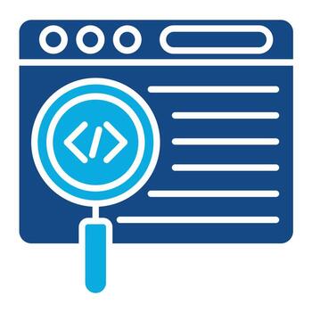 Meta Data Glyph Two Color Icon vector